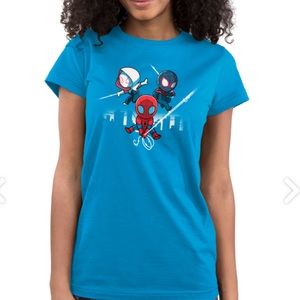 Spider-Man TurtleTee Youth shirt. Miles and Gwen